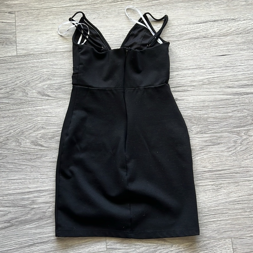 Lulu’s Cocktails and Confidence Black Crochet Bodycon Mini Dress Size XS - Picture 12 of 12
